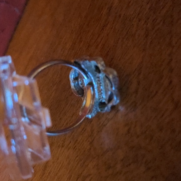 Sarah Cov. Signed & Stamped Vintage Ring Sarah Coventry Blue Oval Ring - Picture 7 of 17